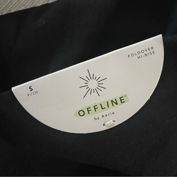 Offline by aerie OG fold over high waisted super flare leggings small black - Picture 9 of 10
